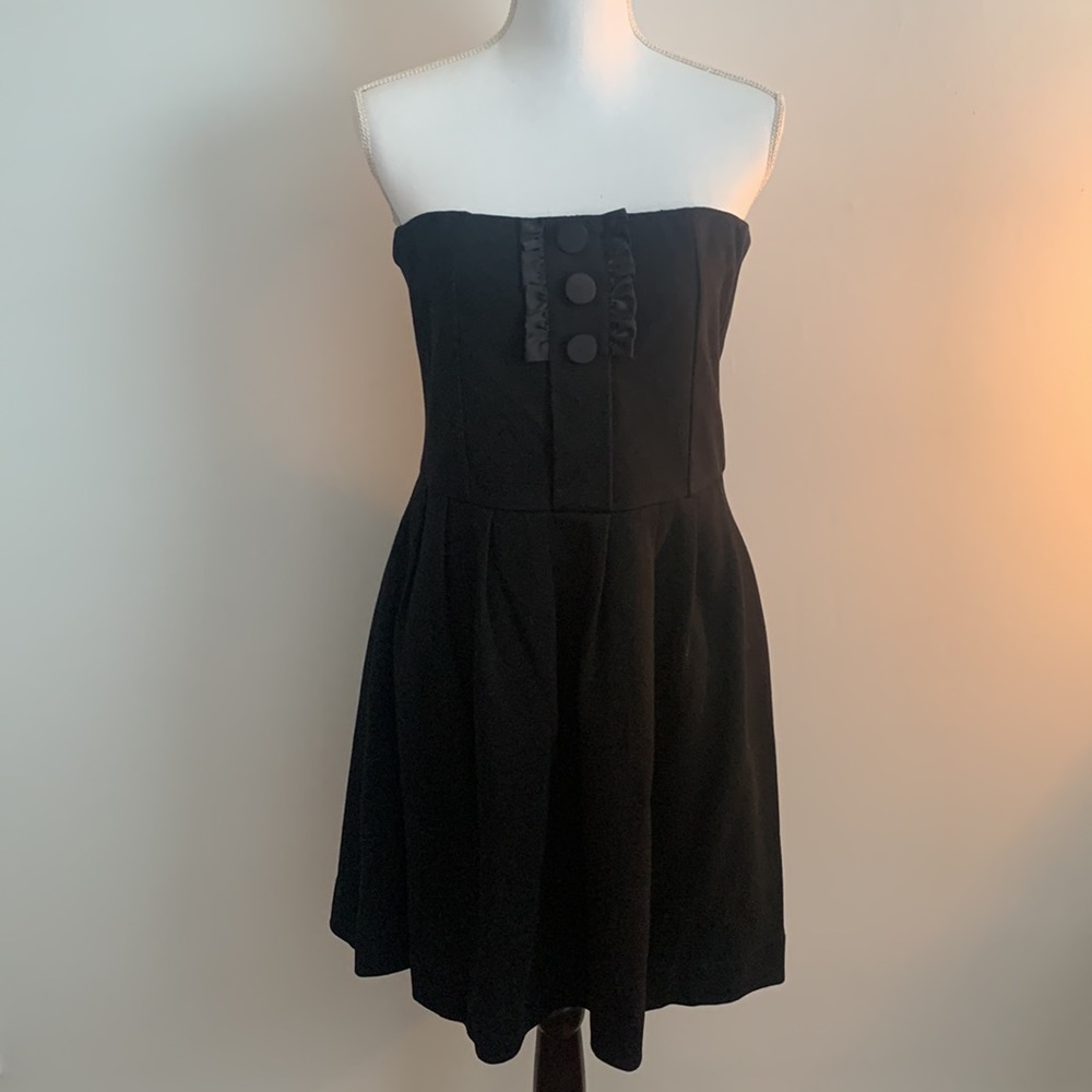 Hazel | Strapless Black Dress w pockets